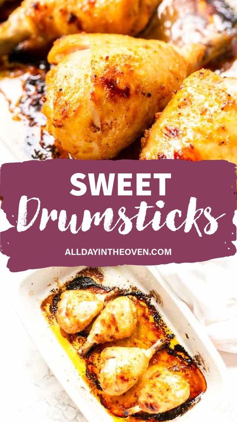 Sweet Drumsticks Crispy Drumstick Chicken Recipes, Drumstick Chicken Recipes Oven Easy, Drumstick Meals, Chicken Recipes Honey Garlic, Chicken Drumstick Meals, Honey Garlic Chicken Drumsticks, Chicken Recipes Honey, Chicken Drumstick Recipes Oven, Garlic Chicken Drumsticks