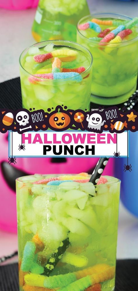 Spooky Halloween Punch, Punch For Kids, Halloween Punch For Kids, Punch Halloween, Punch Recipes For Kids, Pasteles Halloween, Dessert Halloween, Kids Halloween Food, Halloween Donuts