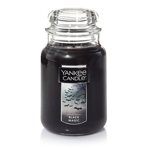 Black Magic : Large Jar Candles : Yankee Candle Yankee Candle Halloween, Yankee Candle Jars, Yankee Candle Scents, Yankee Candles, Candle Types, Earthy Scent, Jar Candles, Candle Jar, Halloween Candles