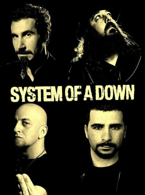 System Of A Down Poster Band, Serj Tankian, Down Band, Rock Band Posters, Band Poster, Chop Suey, System Of A Down, Musica Rock, Rock'n Roll