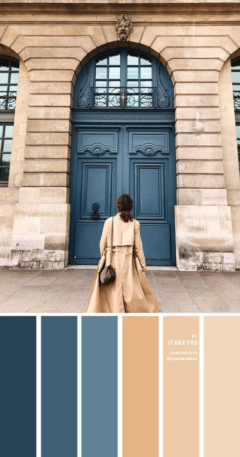 Dusty Blue and Taupe Colour Combo | Neutral Colour Palette Taupe Color Palettes, Blue Color Pallet, Blue Pallets, Nude Color Palette, Palette Blue, Blue Color Combinations, Beige Color Palette, Bedroom Colour Palette, Wedding Readings