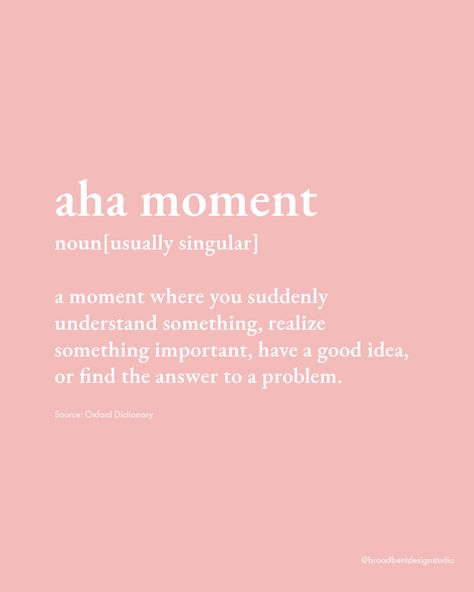 Throughout my journey, there have been some major "aha" moments that have guided me and helped me get to where I am today: 1️⃣ My "Before" Moment: Before I started Broadbent Studio, I realized that I wanted to help people. Which, in part, was inspired by my recently deceased grandfather, who always went out of his way to help others. This led me to volunteer within my community and join groups with local businesses through places like the local hospice and YWCA branches. I met many incredibl... Aha Moment Quotes, What Makes Me Unique, My Strengths, Aha Moment, Journey 2, Moments Quotes, Asking For Help, Support Each Other, Share Your Story