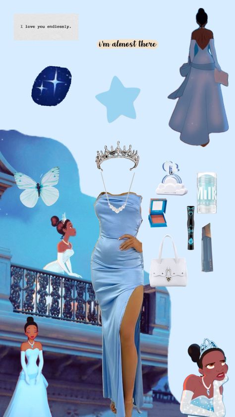 #tiana #tianasplace #theprincessandthefrog #fyp #foryou #foryoupage #tianaoutfit #outfitinspo #blue #blueoutfitinspo #blueoutfit Tiana Blue Dress Costume, Blue Gown Aesthetic, Princess Tiana Blue Dress, Tiana Blue Dress, Blue Dress Costume, Frog Wedding, Tiana Costume, Gown Aesthetic, Tiana Dress