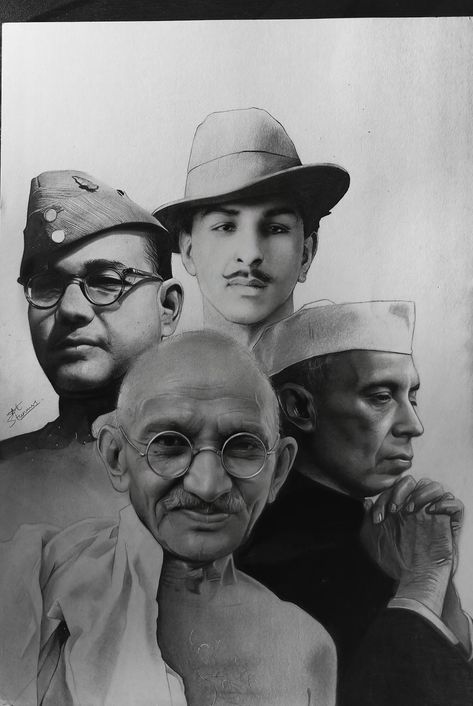 Hope u like it follow for more Check out my instagram https://www.instagram.com/art_stunners/ Freedom Fighters Drawing Sketch, India Sketch Indian Art, Freedom Fighters Of India Poster, All Freedom Fighters Of India, Indian Freedom Fighters Drawings, Independence Day Sketch Pencil, Freedom Fighters Painting, Indian Freedom Fighters Sketch, Freedom Fighters Sketch