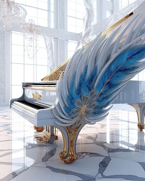 Fantasy Furniture, Fantasy Rooms, Fantasy Decor, Astuces Diy, Luxury House Interior Design, Indie Room, Musical Art, Grand Piano, Luxury Homes Dream Houses