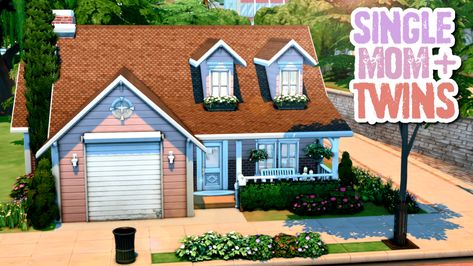 Sims 4 Single Mom House, Twin Infants, Home The Sims 4, Sims 4 Base Game, Sims 4 Rooms, Raising Twins, Sims 4 Lots, College Dorm Ideas, Sims 4 Builds