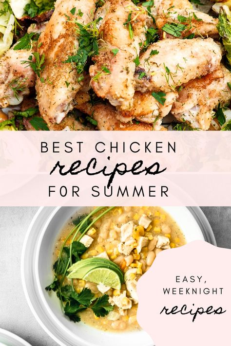 Summer Chicken Thigh Recipes Dinners, Light Summer Dinner Recipes Chicken, Cold Chicken Recipes Summer, Chicken Thigh Lunch Ideas, Lite Chicken Dinner Recipes, Low Calorie Summer Dinners, Easy Summer Chicken Breast Recipes, Light Chicken Dinner Recipes, Summer Dinner Chicken