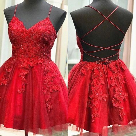 Damas Outfits Quinceanera Red, Damas Outfits Quinceanera, Red Dama Dresses, Homecoming Dresses Cheap, Fancy Girls, Damas Dresses, Red Spaghetti, Formal Dresses Graduation, Dama Dresses