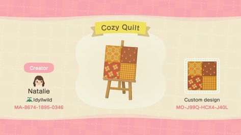 Cozy Quilts - Animal Crossing Pattern Gallery & Custom Designs Cosy Games, Motif Acnl, Acnh Cottagecore, Ac New Leaf, Animal Crossing Qr Codes Clothes, Qr Codes Animal Crossing, Acnh Inspo, Cozy Quilts, New Animal Crossing