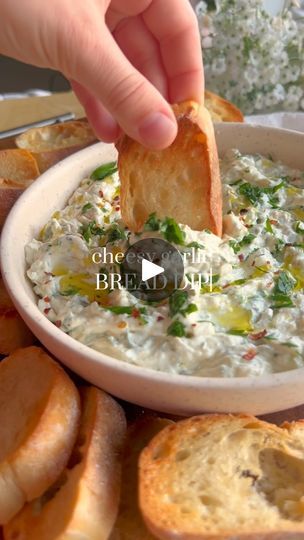 4.4M views · 330K reactions | cheesy garlic bread dip 🧄🥖 

roasted garlic and shallots in a creamy cheesy dip with fresh herbs and toasty bread!

recipe is on my blog kennascooks.com 🤎

#garlic #garlicbread #cheesebread #cheesybread #garliccheesebread #garlicdip #appetizers #easyrecipe #easyappetizers #food | Kenna’s Cooks | Cults · Always Forever Cheesy Garlic Bread Dip, Garlic Bread Dip, Cheesy Dip Recipes, Bread Dips Recipes, Snack Boards, Cheesy Dip, Garlic Dip, Bread Dip, Garlic Bread Recipe