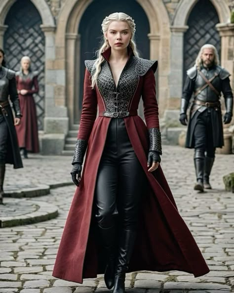 #fanfiction Daenerys Targaryen Outfits, Westeros Fashion, Laena Velaryon, Game Of Thrones Dress, Game Of Thrones Outfits, The Iron Throne, Armor Dress, Daemon Targaryen, Warrior Outfit