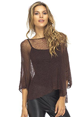 Back From Bali Womens Sheer Blouse Top Lightweight Knit Shrug Sweater Poncho Cloth Jewellery, Sheer Poncho, Poncho With Sleeves, Summer Tanks, Sweater Shrug, Poncho Pullover, Sheer Long Sleeve Top, Blouson Top, Sweater Poncho