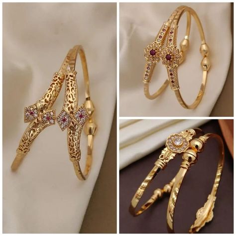 *Beautiful Adjustable Bangles Set Of 3 Pairs. Price ₹.850/- Free Shipping.* Bangles Set, Bangles Design, Gold Bangles Design, Adjustable Bangle, Bangle Designs, Bangle Set, Gold Bangles, Jewelry Collection, Bangles