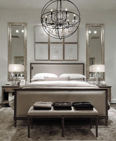 Grace R on Instagram: “Rate this RH bedroom from 1 to 10... . By 📸 @graceslovefordesigns #lovefordesigns#homedecor #homedesign#interiordecor#luxury#bedroomdecor…” Rh Bedroom, Luxury Bedroom Lighting, Restoration Hardware Bedroom, Luxe Bedroom, Bedroom Minimalist, Modern Luxury Bedroom, Luxury Bedroom Design, Casa Vintage, Luxury Bedroom Master