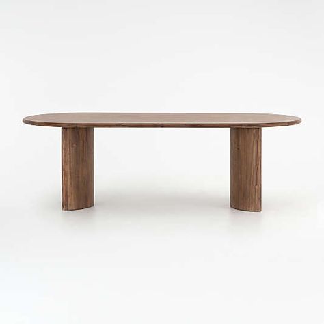 Dining Tables & Breakfast Dining Room Tables for the Kitchen | Crate & Barrel Crate And Barrel Dining Room, Barrel Table, Oval Dining Table, Large Crowd, Dining Room Tables, Crate Barrel, Oval Table Dining, Contemporary Sculpture, Room Tables