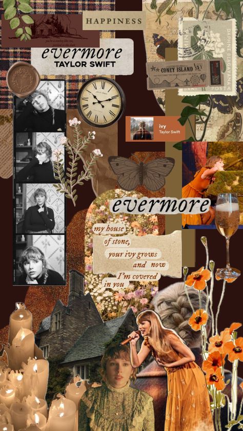 #evermore #taylorswift #taylor #collage #taylornation #swift #evermoreaesthetic Evermore Taylor Swift, Lover Reputation, Taylor Swift Evermore, 22 Taylor, Music Collage, 13th Birthday Parties, Collage Poster, Taylor Swift Album, Taylor Swift Songs