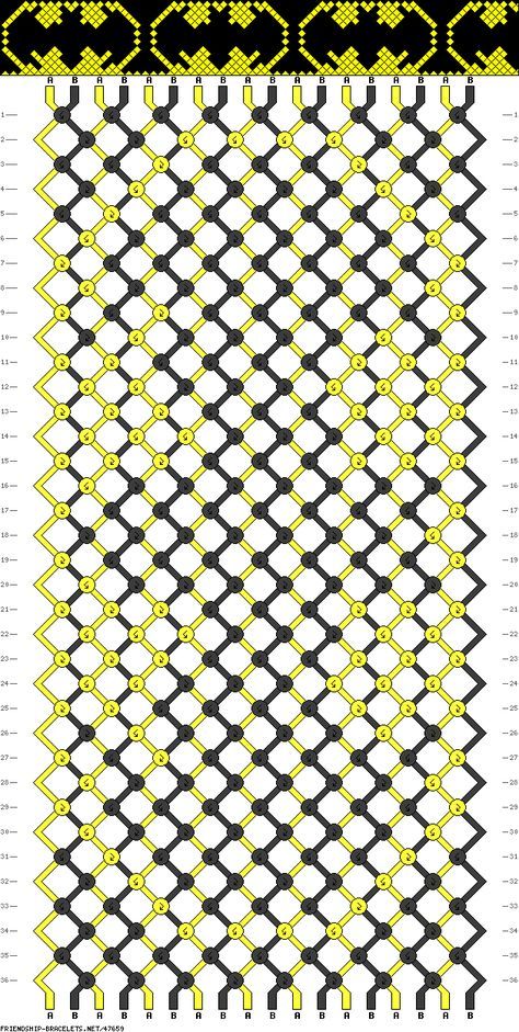 Batman friendship bracelet pattern. I like this pattern much better than the one I pinned before. ^^ Bracelet Tutorials, String Bracelet Patterns, Friendship Bracelets Designs, Diy Friendship Bracelets Patterns, Friendship Bracelets Diy, Braided Bracelet, Bracelet Ideas, String Bracelet, Macrame Bracelets