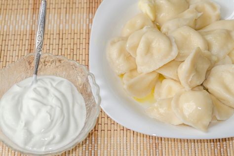 20 Sauces and Toppings for Pierogi Sauce For Pierogies Dipping, Perogies In Cream Sauce, Mushroom Sauce For Perogies, Pierogi Dip, Perogie Dips, Pierogi Dipping Sauce, Pierogi Sauce Recipes, Sauce For Pierogies, Perogie Sauce Recipes