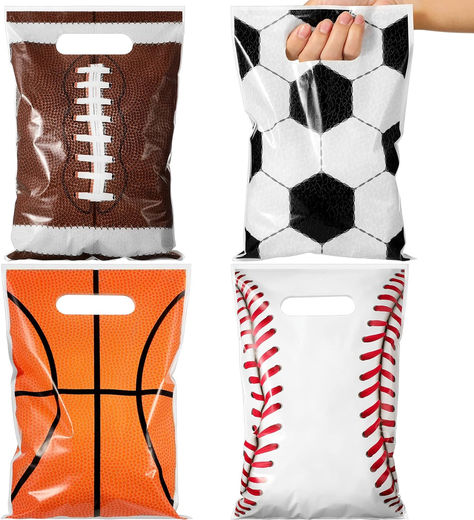 100 Pcs Football Sports Party Favor Bags Soccer Candy Gift Bags, Plastic Goodie Treat Bags Bulk with Handles for Baseball Basketball Theme Event Gift Bag Birthday Supplies Decorations #ad #born2ball #borntwoball #ball #sportsparty #born2ballparty #borntwoballbirthdayparty #2ndbirthday #2ndbirthdayparty #2ndbirthdaypartyideas #2ndbirthdaypartysupplies #partyfavorbags Sports Goodie Bags, Sports Birthday Party Boys, Sports Theme Birthday Party, Football Candy, Baseball Party Favors, Soccer Party Favors, Basketball Party Favors, Sport Birthday, Candy Gift Bags