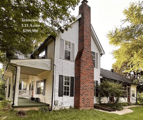 1900 Farmhouse Renovation, Early 1900s Farmhouse, Old Farmhouse Exterior, 1900 House, Tennessee Farmhouse, 1930s Farmhouse, Tennessee Homes For Sale, 1900 Farmhouse, Storm Cellar