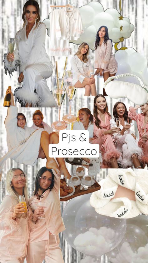 Bachelorette Party Event Ideas, Bachlorette Party Inspiration, Bachelorette Party Themes Champagne, Boujee Bachelorette Party Themes, Bach Party Night Out Themes, Bachelorette Sleepover Aesthetic, Pizza Night Bachelorette, Bach Party Sleepover, Pj’s And Prosecco Party