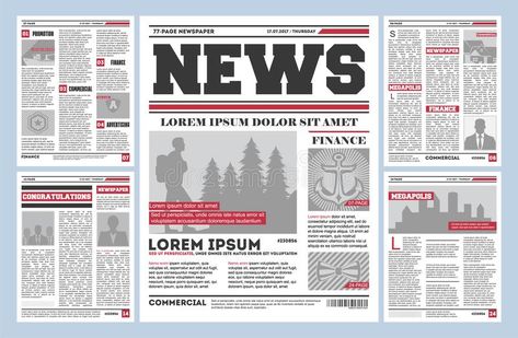 Daily News Newspaper, Newspaper Journal, Crumpled Paper Background, Newspaper Design Layout, Morning Newspaper, Newspaper Layout, Newspaper Front Pages, Infographic Inspiration, Front Page Design