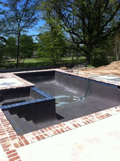 Small Inground Pool, Pond Pool, Pool Remodel, Brick Garden, Pool Landscape Design, Diy Swimming Pool, Rectangular Pool, Backyard Pool Landscaping, Modern Pools