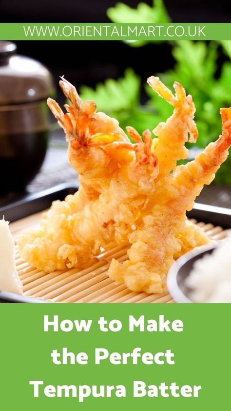 Japanese Food Ideas, Shrimp Japanese, Fried Food Recipes, Tempura Batter Recipe, Tempura Fish, Tempura Recipe, Chicken Fries, Tempura Batter, Batter Recipe