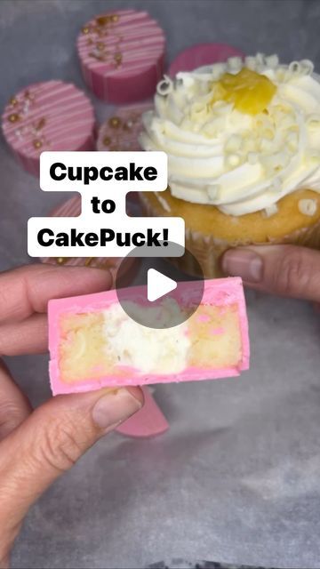 Benty Cake Puck, Cake Pucks Ideas, Costco Cupcakes, Cake Puck, Jumbo Cupcakes, Cake Pucks, Cottage Bakery, Cake Pop Decorating, Food Business Ideas