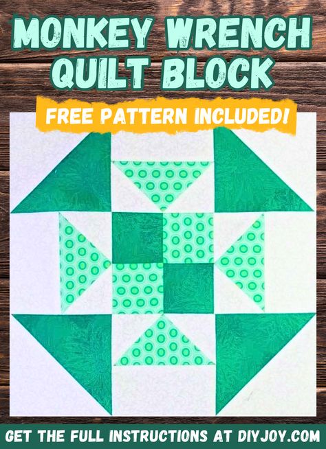 Monkey Wrench Quilt, Monkey Wrench, Quilt Block Tutorial, A Monkey, Flying Geese, Quilting For Beginners, Quilt Block, Have You Tried, Needle And Thread