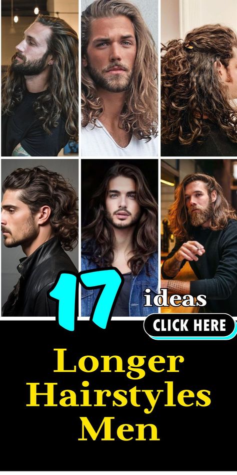 Step into the spotlight with the latest longer hairstyles for men. Whether you have waves or curls, find your signature look with our top style picks. Be bold, be dashing, and let your hair down with confidence Mens Long Thick Hair Styles, Men Long Hair Styles Ideas, Perms For Men Long Hair, Men’s Long Hair Wedding, Long Thick Hair Hairstyles Men, Men S Long Curly Haircut, How To Style Long Hair For Men, Haircuts For Long Curly Hair Men, Men’s Hairstyles For Long Hair