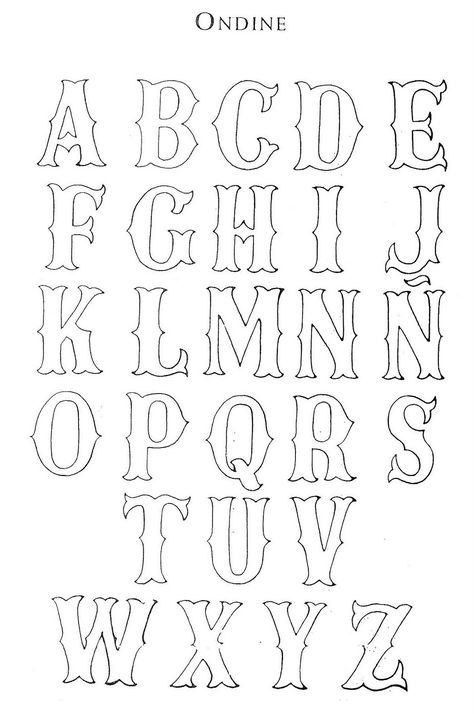 Fancy Lettering Alphabet, Old English Alphabet, Alphabet Letter Templates, Bubble Letter Fonts, Lettering Styles Alphabet, Tattoo Lettering Styles, Graffiti Lettering Fonts, Tattoo Lettering Fonts, Fancy Letters