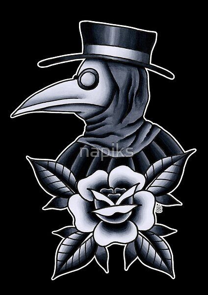 American Traditional Plague Doctor, Black Plague Doctor Tattoo, Traditional Plague Doctor Tattoo, Art Traditional Tattoo, Traditional Tattoo Girls, Plague Doctor Tattoo, Doctor Tattoo, Traditional Tattoo Old School, Military Tattoos