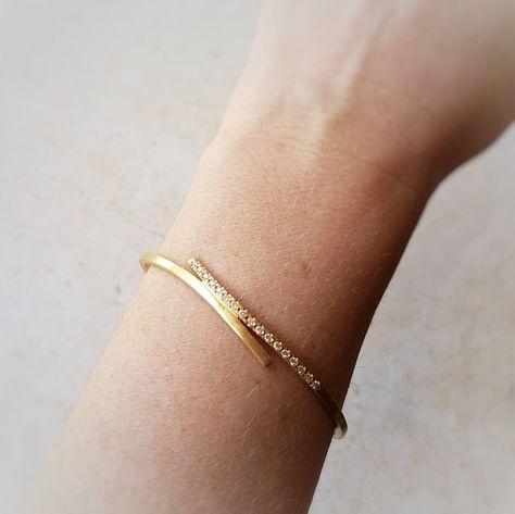 Gold Diamond Bangle | Etsy Bangle Diamond, Gold Bracelet Simple, Gold For Women, Diamond Bracelet Design, Jewelry Bracelets Gold, Bangles Jewelry Designs, Gold Jewelry Simple, Bracelets Gold Diamond, Gold Bangles Design