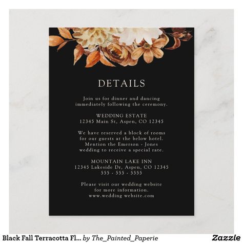 Terracotta Floral Wedding, Fall Wedding Invitation Suite, Autumn Romance, Rustic Wedding Details, Fall Or Autumn, Fall Wedding Invitations, Wedding Invitation Suite, Wedding Website, Enclosure Cards