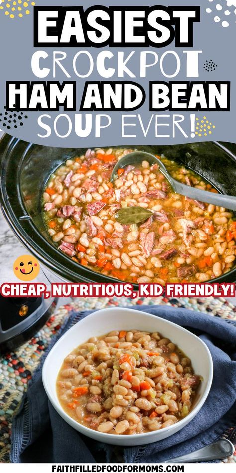 NA Ham And 15 Beans Crockpot Recipes, Crockpot Soup With Ham, Ham And Bean Soup Using Canned Beans, What To Make With Ham Bone, Crockpot Bean And Ham Soup, Crockpot Ham And Beans Easy, Crockpot Ham Bone Soup, Hambone Soup Recipes Crockpot, Ham Hock And Beans In Crockpot