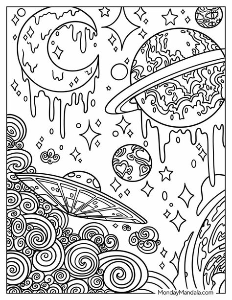 26 Aesthetic, Aesthetic Colouring Pages Printable, Aesthetic Coloring Pages, Space Coloring Pages, Adult Coloring Books Printables, Abstract Coloring Pages, Coloring Pages Inspirational, Detailed Coloring Pages, Free Adult Coloring Pages