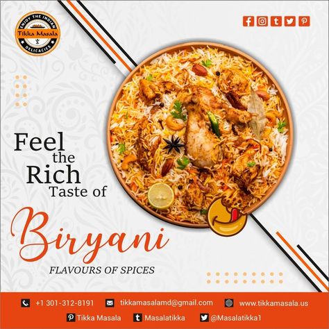 Biryani Flyer, Food Pamphlet, Biryani Poster, Food Company Logo, Paneer Biryani, Beef Biryani, Restaurant Flyers, Dj Event, Coffee Advertising