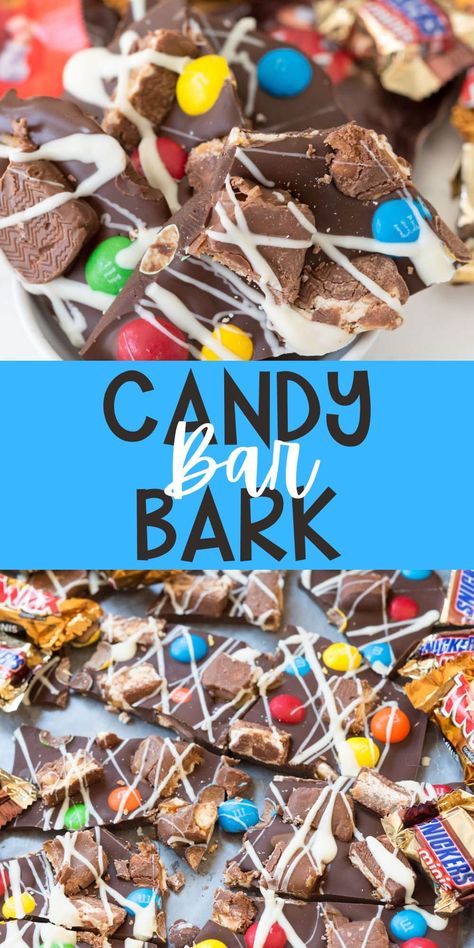 Galaxy Bark Recipe, Recipes Using Candy Bars, Candy Bar Bark, Thanksgiving Bark Recipes, Graham Cracker Chocolate Bark, Bark Recipes Christmas, Ragtag Candies, Bark Candy Recipes, Chocolate Cereal Treats