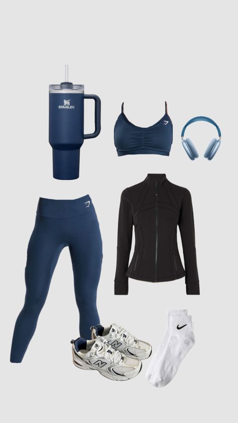 #gymshark #lululemon #gymfit #gymoutfit #aesthetic #gyminspo #navygymfit #outfit #gymsharksportsbra #fitness Gymshark Outfit Women, Gym Bag Essentials Women, Gymshark Outfit, Gym Bag Essentials, Gym Fit, Essential Bag, Running Clothes, Gym Outfit, Sport Fitness