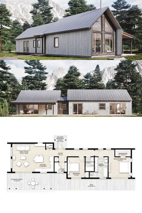 House Plans Ireland | Truoba Mini 222
1200 sq/ft     2 Bed     2 Bath 1200 Sq Ft House Plans Open Floor Modern, Simple Rectangular House Plans, 2 Bed 2 Bath Small House Plans, Scandinavian Long House Plans, 1500 Sq Ft House Plans Modern, 1200sqft House Plans, 2 Bed Small House Plans, Scandinavian House Floor Plan, Long House Design Floor Plans