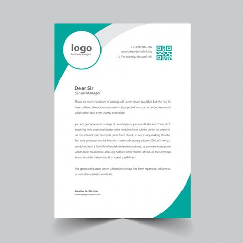 Simple letterhead design | Premium Vector #Freepik #vector #design #template #paper #letterhead Architect Letterhead Design, Letter Head Design Creative, Letter Pad Design, Free Letterhead Template Word, Letterhead Design Inspiration, Letter Head Design, Professional Letterhead Template, Stationery Design Inspiration, Letterhead Template Word