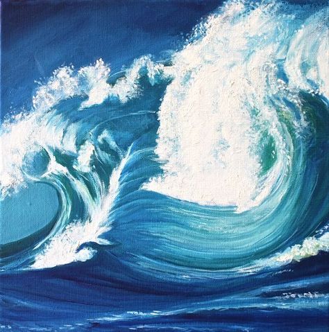 Wave Upon Wave Upon Wave Seascape Wall Art, Small Artwork, Wave Painting, Original Art Painting, Wave Art, Ocean Wall Art, Surf Art, Beach Painting, Paintings Art Prints