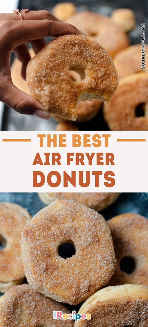 Making donuts might seem daunting, but it's surprisingly easy when you use a few shortcuts and your air fryer. This air fryer donut recipe will win over even the toughest critics! After trying these, I definitely prefer them to the calorie-laden store-bought options. Air Fryer Donuts, Biscuit Donuts, Michigan Food, Making Donuts, Cinnamon Sugar Donuts, Flaky Biscuits, Donut Recipe, Donuts Recipe, Cookie Dough Recipes