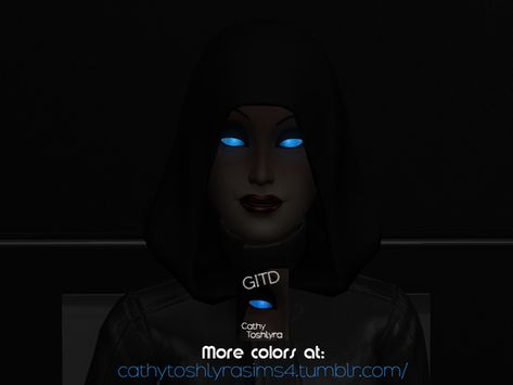 Ever wanted to have eyes that Glow int he dark? Now you can! Found in TSR Category 'Sims 4 Female Costume Makeup' Sims 4 Cc Futuristic Hair, No Face Costume, Electric Blue Eyes, Sims 4 Controls, Female Costume, Glowing Eyes, Eyes Blue, Los Sims, Sims 4 Cc Packs