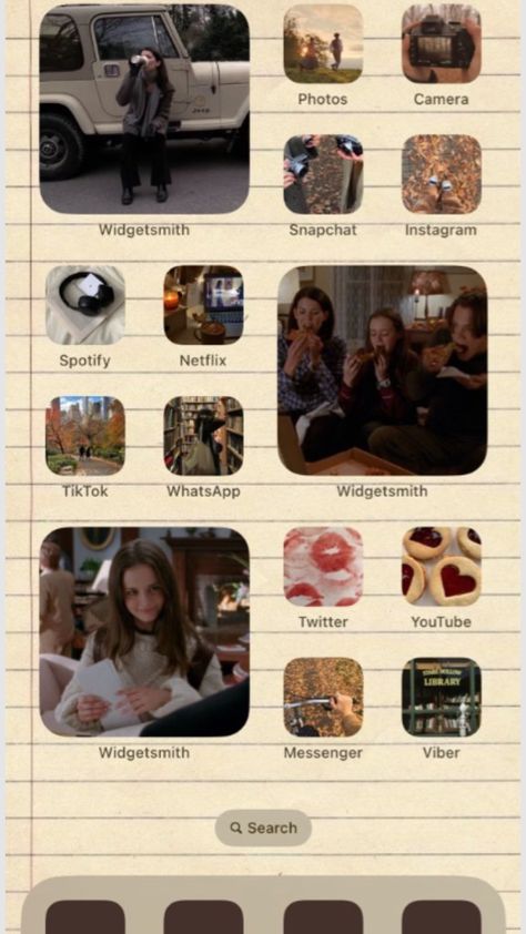 Homescreen ideas for fall🍂 Gilmore Girls Widget, Halloween Wallpaper Iphone Backgrounds, Home Lock Screen, Iphone Home Screen Layout, Girl Background, Iphone Wallpaper Fall, Phone Inspiration, Iphone Organization, Iphone App Layout