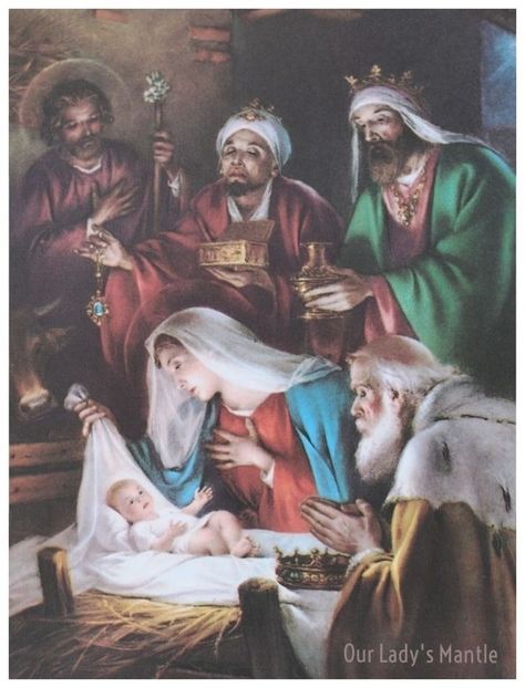 Religious Christmas Images, Catholic Poster, Sparkly Christmas Tree, The Adoration Of The Magi, Three Magi, Christmas Artist, Nativity Of Jesus, Adoration Of The Magi, Jesus Birth