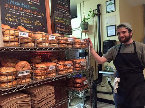 Bagel Shop Interior, Bagel Store, Bagel Display, Bagel Bakery, Bagel Cafe, Best Bagels, Bagel Shop, Bakery Shop, Start Up Business