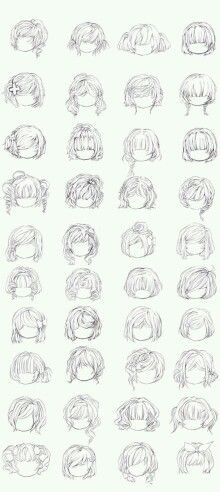 Chibi Lolita hair! School Portfolio, Step By Step Sketches, Girls Drawing, Work Hair, Pelo Anime, Drawing Hair Tutorial, Draw Hair, Manga Hair, Drawing Hair