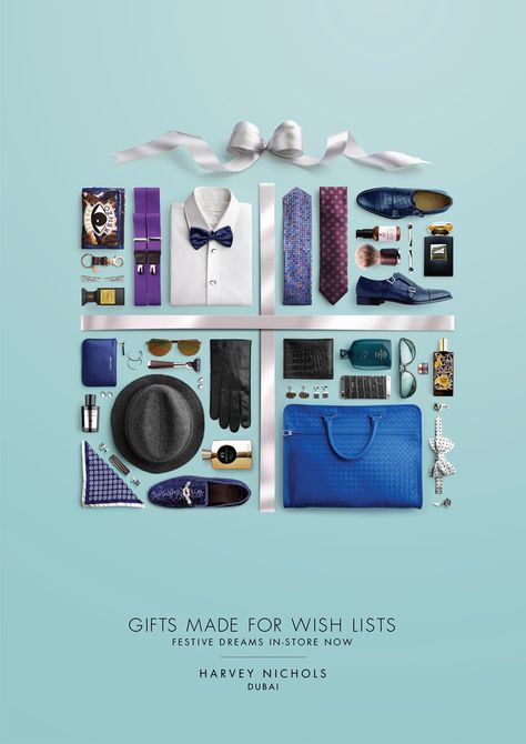 WISH LIST GIFTS - HARVEY NICHOLS FESTIVE 2014 CAMPAIGN on Behance Gift Advertising, Christmas Advertising, Christmas Campaign, Smells Good, Holiday Campaign, Gift Poster, Business Banner, Christmas Ad, Email Design